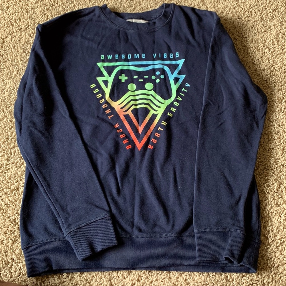 H&M Boys long sleeve, US 12-14, navy blue, never worn, new without tags